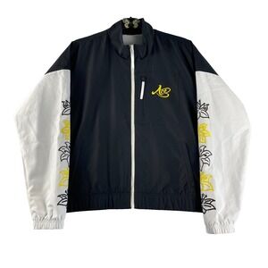 Adidas Lailaa Basketball‎ Jacket Black Mesh Lined HR8047 Floral Women's Size XL